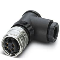SACC Series, 5 Pole Right Angle Cable Mount Conn Socket, 28m m Size, Female Contacts