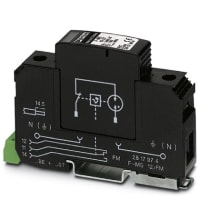 Enchufe protector de la CA 40kA F-MS12 de 230 V, montaje del carril del estruendo