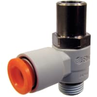 Control de la velocidad; Empujar-Cerradura; w/Fitting; Codo; Metro-Hacia fuera; puerto 3/8NPT; 1/4-en el tubo | SMC