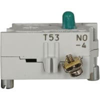 Botón, botón resistente, bloque del contacto, 1No, serie 10250T