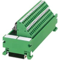 Módulo de interfaz D-secundario, montaje del carril del estruendo, varón, 37 poste, 125 V ac/dc, 2.5A, 121m m