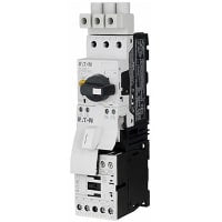 Arrancador de DOL, 3 poste, IEC, 4-6.3 A FLA, 110VAC@50Hz, 120VAC@60Hz bobina, 1NO, carril del estruendo