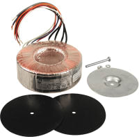 Transformador, energía de Toroidal, 117/234Vi, 300VA, 220VCT en 1.36A, 110V en 2.72A