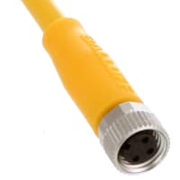 Cordset, Cortar-extremo de la hembra M8, amarillo, cond de 3., los 5m, PVC, serie de BCC