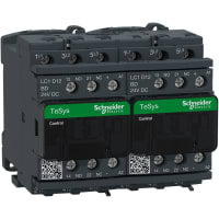 Invertir el contactor LC2, 3P, 12 A, 5.5 kilovatio, 24 VDC, serie de TeSys Deca