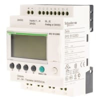 Relais elegante/programable compactos, entrada-salida de 12, 24VDC w/LCD, serie de la lógica SR2 de Zelio