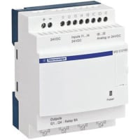 Relais elegante/programable compactos, 12 entrada-salida, 24VAC w/Clock, serie de la lógica SR2 de Zelio