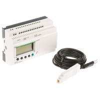 Relais elegante/programable compactos, entrada-salida de 20, 24VDC w/LCD, serie de la lógica SR2 de Zelio