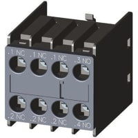 Auxiliary Contacts Block, 10A 1NO-3NC, Sz S00 S0, Screw, Snap-en, 3RH Series
