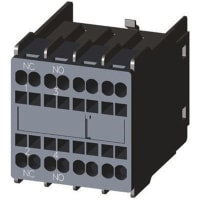 Bloque auxiliar de los contactos, 10A 1NC-1NO, tamaño S00 S0, resorte, Snap-on, serie 3RH