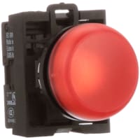 Serie roja iluminada M22 del montaje 22m m 85-264 VAC del rubor del indicador del LED