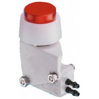 Válvula de control manual neumática del botón negro, PBT, -5 - +60degC