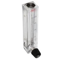 Flujómetro, agua del GPM de 0.2-2, escala de 4 ", el 3% Accur., inoxidable, tipo VFB, serie de VF
