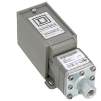 Interruptor de presión, 150 PSI, ajuste, puerto de 1/4 NPTF, SPDT 1NC y 1NO, serie 9012G