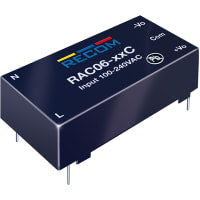 Fuente de alimentación, AC-DC, 6W, 1, conmutación encajada, 12V C.C., 500mA