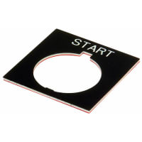 Accesorio, placas de leyenda, negro, comienzo, serie E34