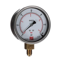 Tamaño positivo análogo G 3/8 de la conexión de BottomEntry 60psi de la galga de presión