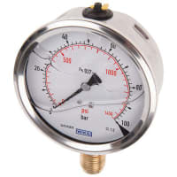 7075619 Entrada positiva análoga 100bar, tamaño G 1/ del fondo de la galga de la prensa de la conexión2