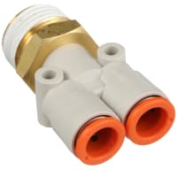 Guarnición del rama Y para 3el tubo8 de /", puerto 1/2NPT