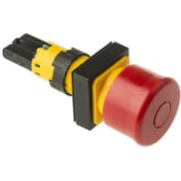 Parada de emergencia de Non-iluminated, 25 milímetros, empuje/tirón, rojo, IP65, serie RMQ-16