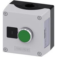 Recinto del metal 3SU1, 3SU1 botón, momentáneo, verde, 1NO