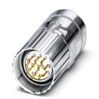 Conec, Circ, M23, enchufe, cable, Str, 12 posición, señal, fijación de tornillo