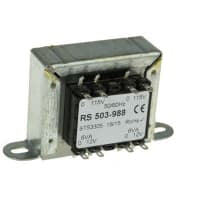 Montaje secundario primario 115 del panel 12VAC del transformador de energía 12VA 230VAC