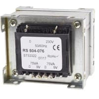 CA Secondary de la CA Primary 9V de 150VA Chassis Mounting Transformer 2 Output 230V