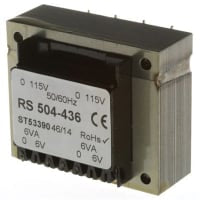 El transformador del PWB 12VA 2 hizo salir 115 la CA primaria 6V de la CA 230V secundaria