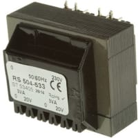 El transformador del PWB 6VA 2 hizo salir la CA primaria 20V de la CA 230V secundaria