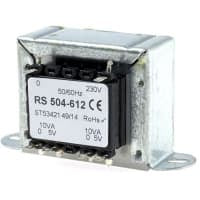 El transformador del montaje del chasis 20VA 2 hizo salir la CA primaria 5V de la CA 230V secundaria