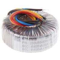 El transformador 50VA de Toroidal 2 hizo salir 230VAC x 2 primario 6VAC secundario