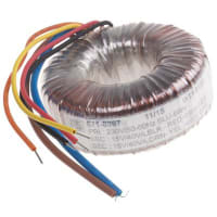 El transformador 80VA de Toroidal 2 hizo salir 230VAC x 2 primario 15VAC secundario