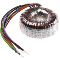 Salida del transformador 30VA 2 de Toroidal 115, 230VAC x 2 primario 9VAC secundario