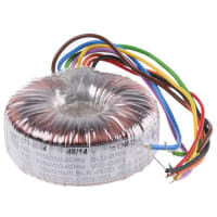 Salida del transformador 50VA 2 de Toroidal 115, 230VAC x 2 primario 15VAC secundario
