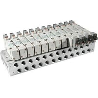 Múltiple, cuerpo pinta, SY7000 serie, 10 estación, NPT