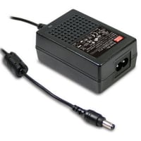 fuente de alimentación, AC-DC, incluido, 18W, clase II, 18V1.00A, 18 AWG, serie de GST18B
