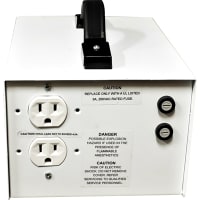 Transformador, grado médico, encl, 500VA, 240VAC, 120V@4.35A