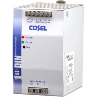 Fuente de alimentación, AC-DC, carril del estruendo, 48V, 10A, 85-264V adentro, terminal del euro, con./desc. alejado