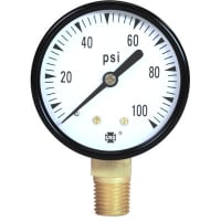 Galga, presión, 2 ", 0-Gauge, presión, 200 PSI, 1/4 " LM, serie P500