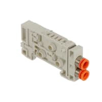 Bloque mul'tiple, 5 válvula de solenoide portuaria, 1/4 pulg. Tamaño portuario del extractor, serie SX3000