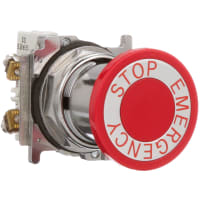 Botón resistente, 30.5 milímetros, 40 series milímetro, No-iluminado, 10250T