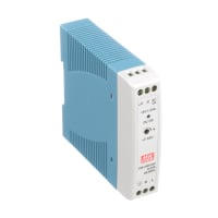 Fuente de alimentación, AC-DC, 15V, 1.34A, 100-264V adentro, incluido, montaje del carril del estruendo, PFC, MDR