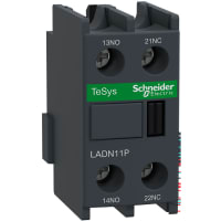 Bloque auxiliar del contacto, NO+NC, término del tornillo, IEC de 575VAC 10A, serie de TeSys Deca