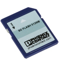 Memoria del programa y de la configuración; enchufable; 512 MBYTE. Serie de la TARJETA del SD