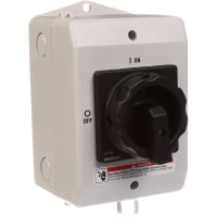 Interruptor W/Scr Cvr, negro H, No/Nc de 16A 3P Encl T4X