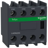 Bloque del contacto de Auxillary, 600VAC, 10A, 2NO+2NC, serie de TeSys Deca