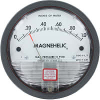 Galga de presión diferenciada, 0-1 en H2O, a baja temperatura, 2% de la exactitud, serie de Magnehelic