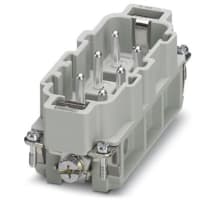 Relleno rectangular del enchufe, 6+PE, B16, tornillo, varón, serie de HEAVYCON B16