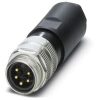 Conec del sensor/del actuador; varón; derecho; 5-pos; 7-8 "; conec del tornillo; nudo del metal; glándula de cable